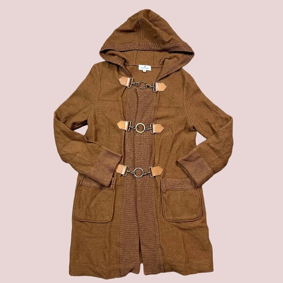 Courreges Sweaters - Courreges Vintage 1990s Ring Toggle Knit Coat Brown Size 38 / US Small / Medium